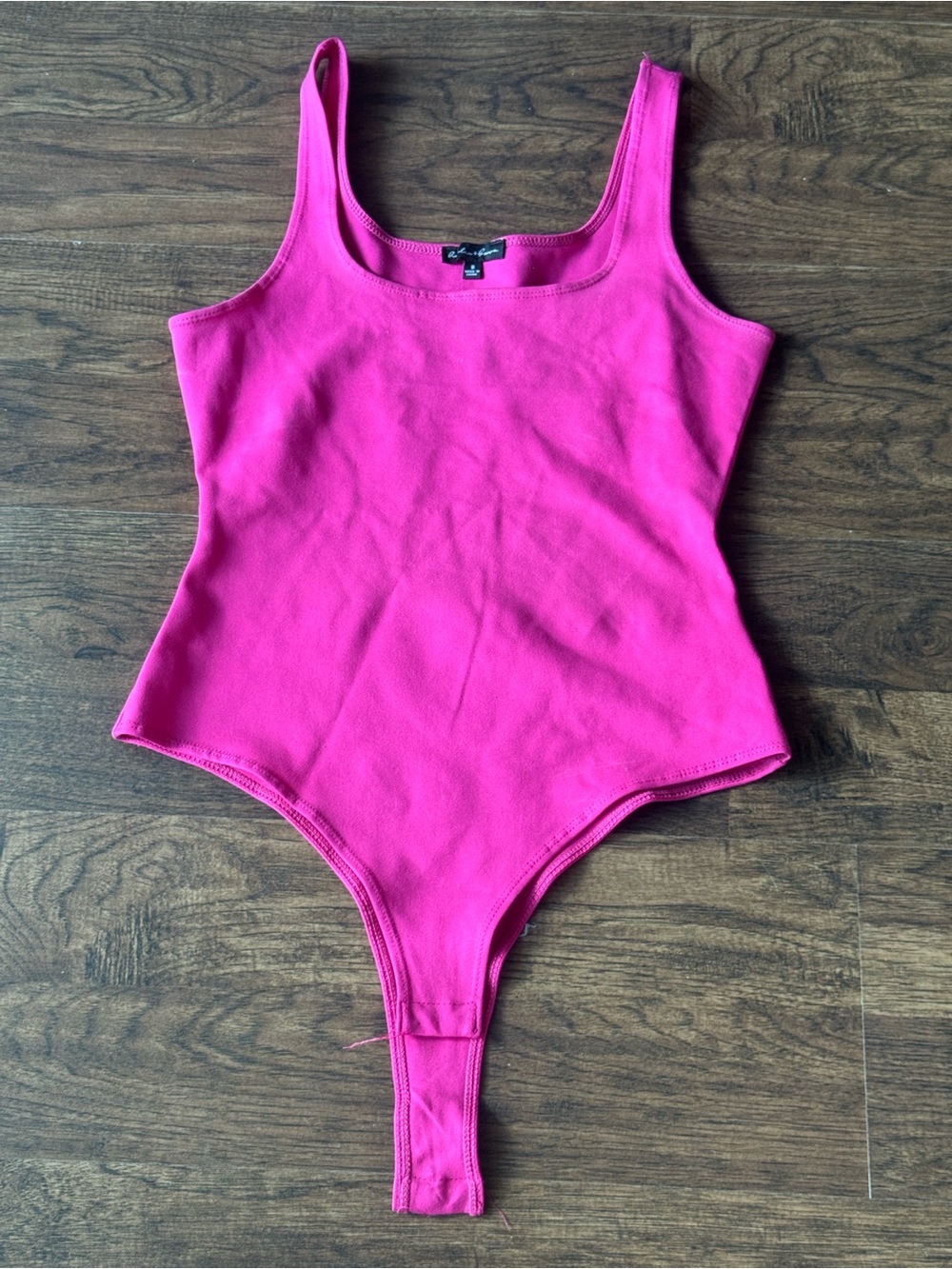 Women's Sleeveless Scoop Tank Bodysuit in Vibrant Fuchsia